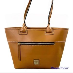 Dooney & Bourke Nana Brown Leather Tote Shoulder Bag